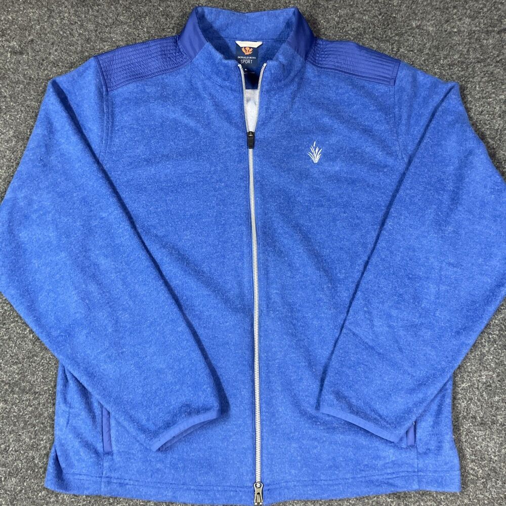 DONALD ROSS Sport Golf Full Zip Fleece Performance Jacket Blue Men’s Size L
